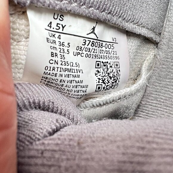 Nike Air Jordan 11 Jubilee Concord Youth Size 4.5Y Women 6 378038-005 Grey Shoes - Picture 11 of 12